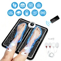 WLX Tapis EMS Économique Facile à Transporter avec Télécommande Sans Fil pour Neuropathie, Tapis de Massage Électrique EMS TENS pour les Pieds