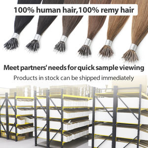 Lagee — Extensions capillaires en Micro perles, cheveux humains à maillons en Nano, Extensions de cheveux lisses blonds, vierges - Product Image 2