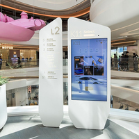 Afficheur numérique personnalisé de 32, 43, 55, 65 pouces, kiosque, totem, écran tactile LCD, lecteur publicitaire intelligent sur pied pour intérieur