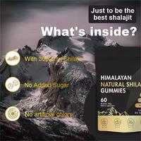 Complément Alimentaire Gommes de Shilajit Naturel de l'Himalaya OEM/ODM – Antioxydant, Sans Gluten, Soutien Immunitaire pour Soulager la Fatigue