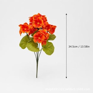 Usine de fleurs artificielles Deyang, bouquet de fleurs artificielles, 34,5 cm, fleurs décoratives en soie plastique à branche unique - Product Image 2