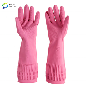 Vendita calda stile moda impermeabile 38cm di gomma naturale in lattice rosso per la casa giardinaggio <span class=keywords><strong>lavanderia</strong></span> cucina piatti per la pulizia dei guanti - Product Image 2