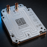 Machine de marquage laser à vision CCD intégrée 20W, marqueur laser à fibre automatique pour plaque de refroidissement liquide