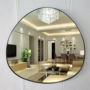 wholesale herschel black mater frame inset full long big large irregular asymmetrical dressing hang wall mirror miroir spiegel