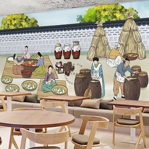 <span class=keywords><strong>Papier</strong></span> <span class=keywords><strong>peint</strong></span> de décoration de restaurant kimchi de <span class=keywords><strong>style</strong></span> <span class=keywords><strong>ethnique</strong></span> coréen moderne - Product Image 2