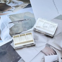 Maßgefertigter Flip-Top Probenhalter für Drei Farben Augenbrauenpuder Pinsel Lidschatten Make-up DIY Kosmetikverpackungsmaterialien Kunststoff