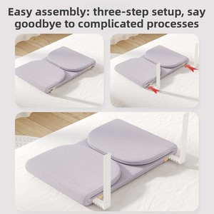 <span class=keywords><strong>Barriera</strong></span> di Sicurezza per <span class=keywords><strong>Letto</strong></span>, Protezione Anticaduta per Neonati, Sponda Laterale Pieghevole <span class=keywords><strong>da</strong></span> <span class=keywords><strong>Viaggio</strong></span>, Comoda <span class=keywords><strong>Barriera</strong></span> Unilaterale in Cashmere 180cm - Product Image 2