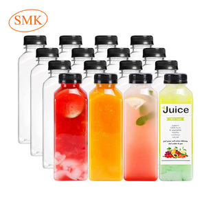 Bouteille de boisson PET originale pleine grandeur 250ml 300ml 350ml 400ml 500ml bouteille de jus en plastique carré français - Product Image 3