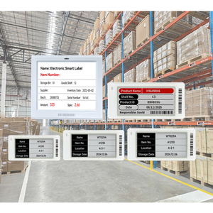 Shenzhen Nova Fábrica Atacado Digital Price Tag Esl Sistema E-Ink Tag Eletrônico Prateleira Etiquetas para Armazém Europeu Prateleira Rack - Product Image 4