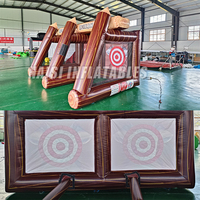 Jeu de lancer de hache gonflable économique, modèle double hache de bûcheron commercial, pour les jeux de jardin et les fêtes foraines