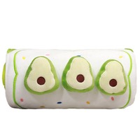 Selimut Flanel Motif Buah, Hadiah Selimut Mobil, Mainan Buah Plush, Selimut Tidur Siang Kantor, Selimut AC, Selimut Perjalanan, Bantal Sandaran