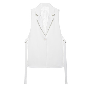 SHENZHU Femme Nouvelle Collection Été 2025 <span class=keywords><strong>Gilet</strong></span> Chic <span class=keywords><strong>Sans</strong></span> Manches Style Vintage avec Fente, Veste <span class=keywords><strong>sans</strong></span> Manches Tendance - Product Image 6