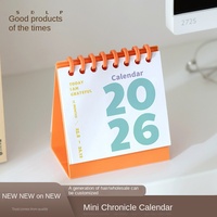 Kalender Mini 2026 portabel kreatif, ornamen kalender meja kalender plastik