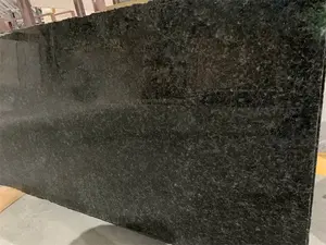 2023 Most Popular Polished Countertop Island Slabs And Tiles Cut To Size Interior Kitchen Usage Natural Angola Black Granite