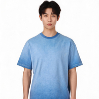 T-shirt personnalisé à manches courtes DTG, coupe oversize, personnalisable pour vêtements de marque vintage, col rond, 230g, logo frontal, MOQ 1 T-shirt