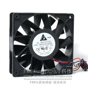 Ventilateur sans balais Delta PFC1212DE 120x120x38mm 12V 4.8A DC pour boîtier d'ordinateur, double roulement à billes, haut débit d'air - Product Image 1