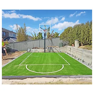Индивидуальная Экологичная 10-миллиметровая зеленая частная баскетбольная площадка, искусственный газон