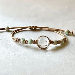 Bracelet en verre style bohème <span class=keywords><strong>chic</strong></span> pour enfants, bracelet réglable en forme de pissenlit pour enfants - Product Image 6