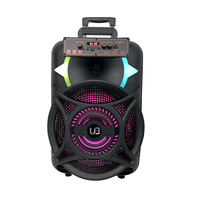 Système de sonorisation 2.0 canaux 12 pouces avec télécommande 5.0, éclairage LED RGB 20W et micro intégré pour home cinéma et soirées