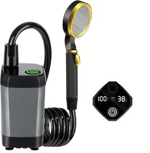 Pompe de douche électrique portable rechargeable 20L avec affichage numérique intelligent, en plastique écologique, étanche, pour camping et escalade - Product Image 1
