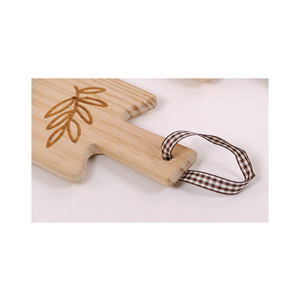 Planche à découper et à servir hexagonale en bois d'acacia de haute qualité, motif européen, pour souvenir, cadeau, <span class=keywords><strong>décoration</strong></span> de cuisine - Product Image 3