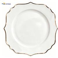 Lot de 56/96 pièces de vaisselle de luxe en porcelaine fine avec bord doré, style européen, compatible lave-vaisselle et micro-ondes, pour usage domestique, hôtelier et en restauration