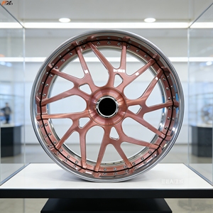 Jantes 5*114.3 20-24 pouces en alliage d'aluminium doré rose, jantes BBS, jantes forgé<span class=keywords><strong>es</strong></span> sur mesure pour Ford <span class=keywords><strong>Explorer</strong></span>, Toyota Land Cruiser - Product Image 2