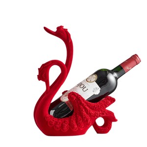 Étagère à vin créative et exquise en résine, ornement cygne de luxe léger, pour table à manger, meuble à vin, décoration de salon - Product Image 5