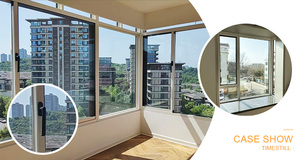 Chất lượng cao biệt thự cửa sổ nhôm hiện đại tác động bão đôi kính cường lực an ninh nhà sản xuất chuyên nghiệp - Product Image 3