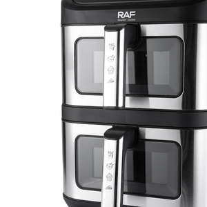 Freidora de Aire RAF 2800W con Capacidad de 6.0L y Cesta Doble, Sistema de Circulación de Aire Caliente de 360 Grados, 15 Litros, 1500W - Product Image 6
