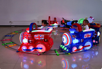 Parc d'attractions plaza centre commercial enfants dirigeable manèges batterie électrique voie ferroviaire train pour enfants en vente