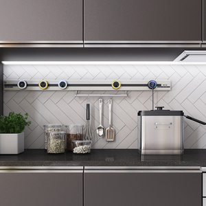 Nhôm tường theo dõi ổ cắm nhà bếp điện máy tính để bàn tường lớp theo dõi Ổ cắm điện đường sắt ổ cắm không dây có thể tháo rời ổ cắm - Product Image 2