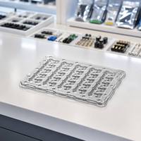 Plateau en plastique antistatique de forme personnalisée, procédé de thermoformage, finition mate, recyclable, emballage en plastique pour appareils électroniques