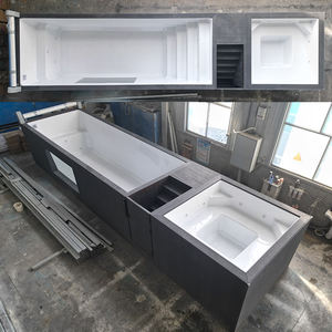 Piscina de Lujo con Marco de Acrílico para Jardín, Patio Trasero, Elevada, de Fibra de Vidrio y Madera, con Ventana de Vidrio Grueso - Product Image 5