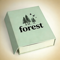 Boîte cadeau écologique en forme de livre magnétique Forest Packing avec logo - Emballage en carton solide Impression personnalisée