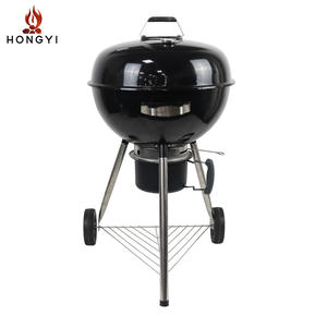 Barbecue au charbon de bois HONGYI style américain, 22,5 pouces, en acier inoxydable, portable, pour extérieur, patio, camping et usage domestique - Product Image 4