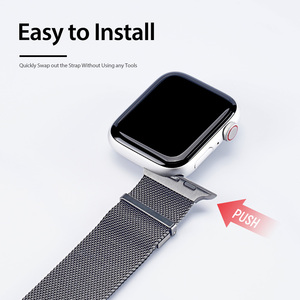 สายนาฬิกาที่เหมาะกับ Apple Watch สายมิลานแบบความหนาแน่นสูง iWatch สายโลหะแม่เหล็กคู่ของ Apple สายนาฬิกาสำหรับธุรกิจ - Product Image 5