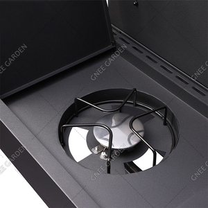 เตาย่างก๊าซและถ่านสีดำสำหรับใช้ในเชิงพาณิชย์เตาย่างบาร์บีคิวแบบไฮบริด - Product Image 5