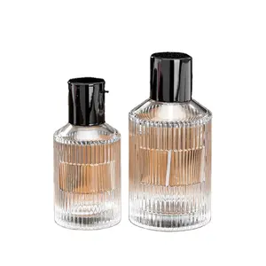 Amostras grátis 100ml Quarto Perfume Spray Bottle Vintage Round Perfume Glass Bottle Fornecedor