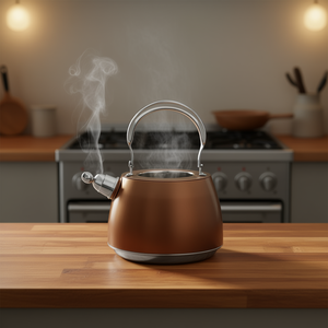 Bouilloire à sifflet Schulte U Flute Zora en cuivre et acier inoxydable 2,5 L - Product Image 3