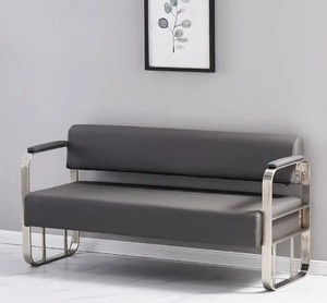 Sofá de Sala de Estar de Diseño Moderno, Simple y Elegante, con Tapicería Suave y Estructura de Acero Inoxidable - Product Image 4