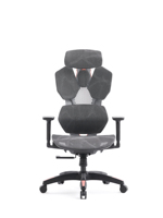 Chaise de gaming ergonomique de direction avec dossier haut réglable, coussin lombaire et base pivotante pour des sessions de bureau prolongées et confortables