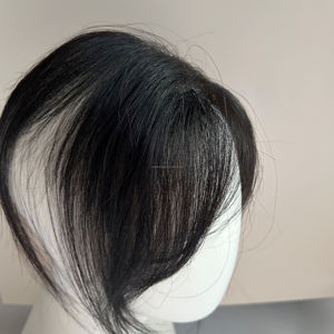 Frangia Sottile e Ordinata in <span class=keywords><strong>Veri</strong></span> <span class=keywords><strong>Capelli</strong></span> Umani al 100%, Frangia 3D Naturale con Parte Centrale, Topper in <span class=keywords><strong>Capelli</strong></span> Umani Marroni con Clip, Extension per <span class=keywords><strong>Capelli</strong></span> - Product Image 4