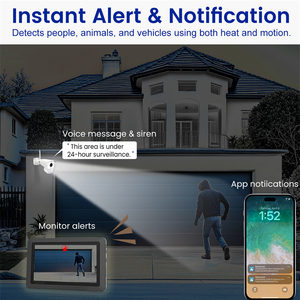 <span class=keywords><strong>2025</strong></span> siêu rõ ràng 1080P an ninh đèn pha máy ảnh 7 inch màn hình tầm nhìn ban đêm tự động theo dõi dữ liệu thẻ sd cho giám sát kinh doanh - Product Image 4