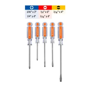 Juego de 5 destornilladores con mangos de acetato, TRUPER, en caja (6 unidades) - Product Image 2