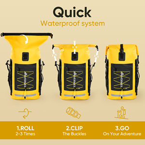 Sac à dos étanche 35L à fermeture roll-top pour sports de plein air et voyages, avec poche pour téléphone et sac étanche détachable pour la pêche et la randonnée - Product Image 5