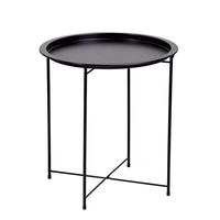 Table d'appoint compacte en métal pour canapé, style nordique, idéale pour salon – Plateau de service économique