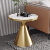 Nordischer Luxus Kleiner Couchtisch aus Leichter Steinplatte, Beistelltisch für Sofa, Balkon, Hotel - Internet-Trend Schiefertisch