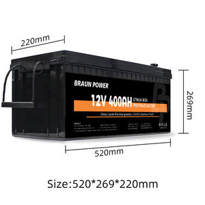 Batterie Lifepo4 12V 400Ah 24V 48V 100Ah 200Ah 300Ah Batteries au lithium-ion gel avec Bms - Product Image 2