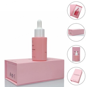 Luxury 1Oz 30Ml 50Ml Pink Colored Essential Oil Serum Bottle Rosa Glass Dropper Bottles With Cosmetic Packaging Paper <b>Box</b> - Product Image 2